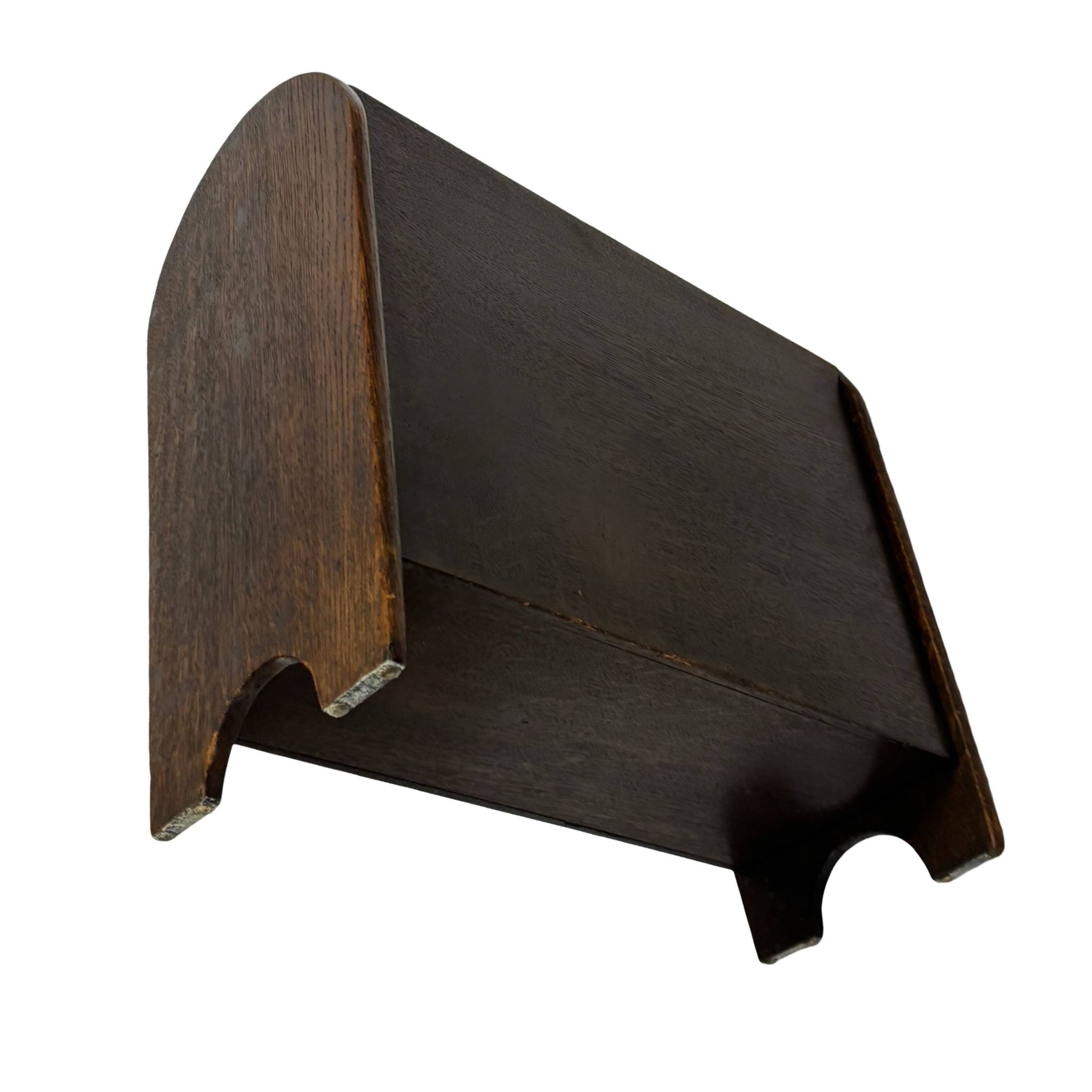 Art Deco Oak Newspaper Rack Magazine Rack 1950s design