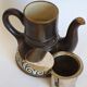 Sandstone teapot signed HB Quimper