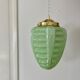 Suspension globe vintag en verre de Clichy vert