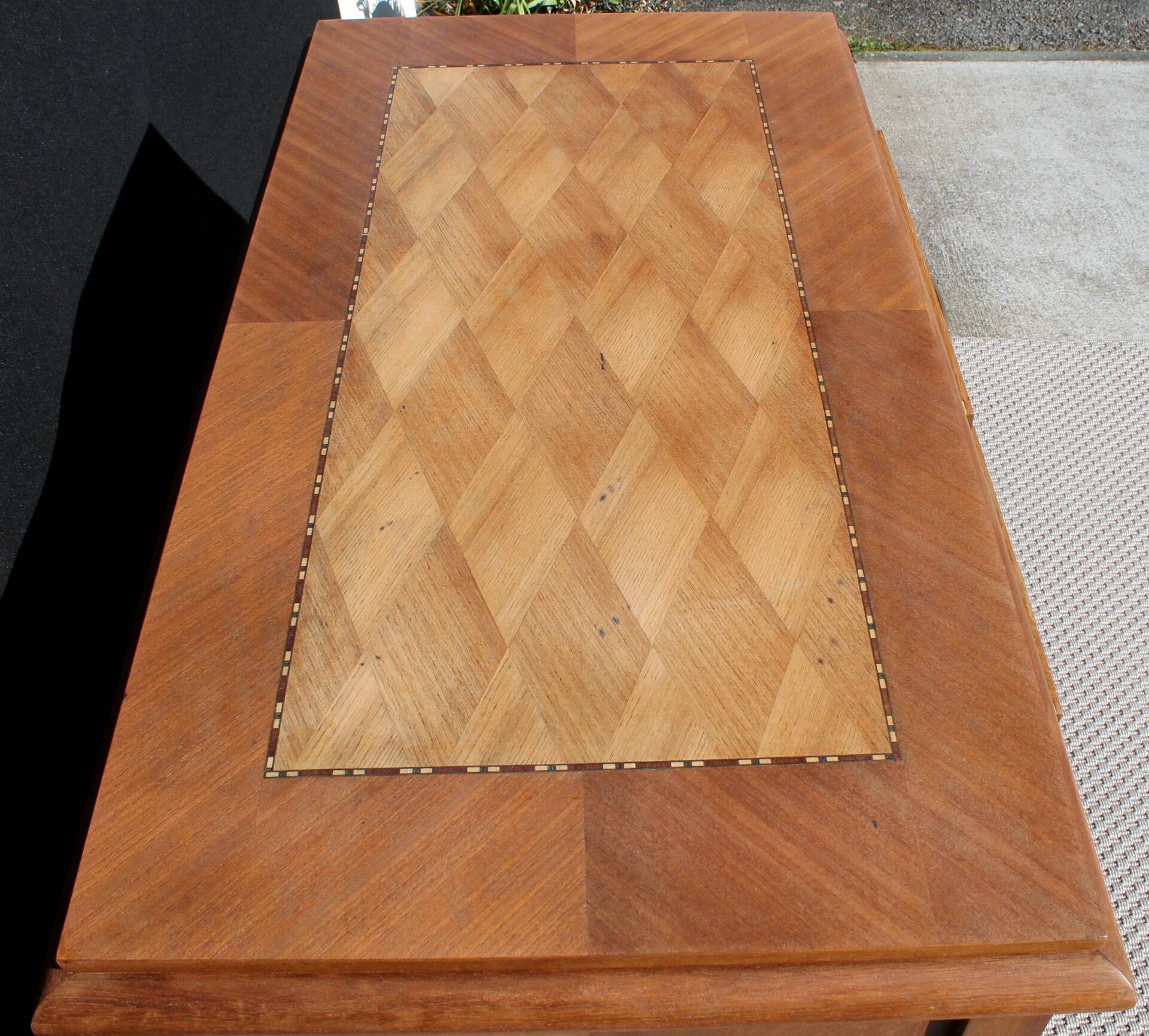 Small vintage desk in sapelli wood.