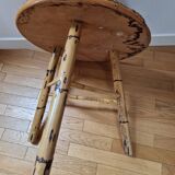 Rattan and rope coffee table