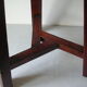 Old stool 3 feet Asian Chinese tripod wooden painted marking Japanese decoration