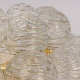 Spectacular Sputnik Flush Mount Glass Snow Balls by Doria, Germany, 1970s