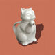 Small teapot in the shape of a cat