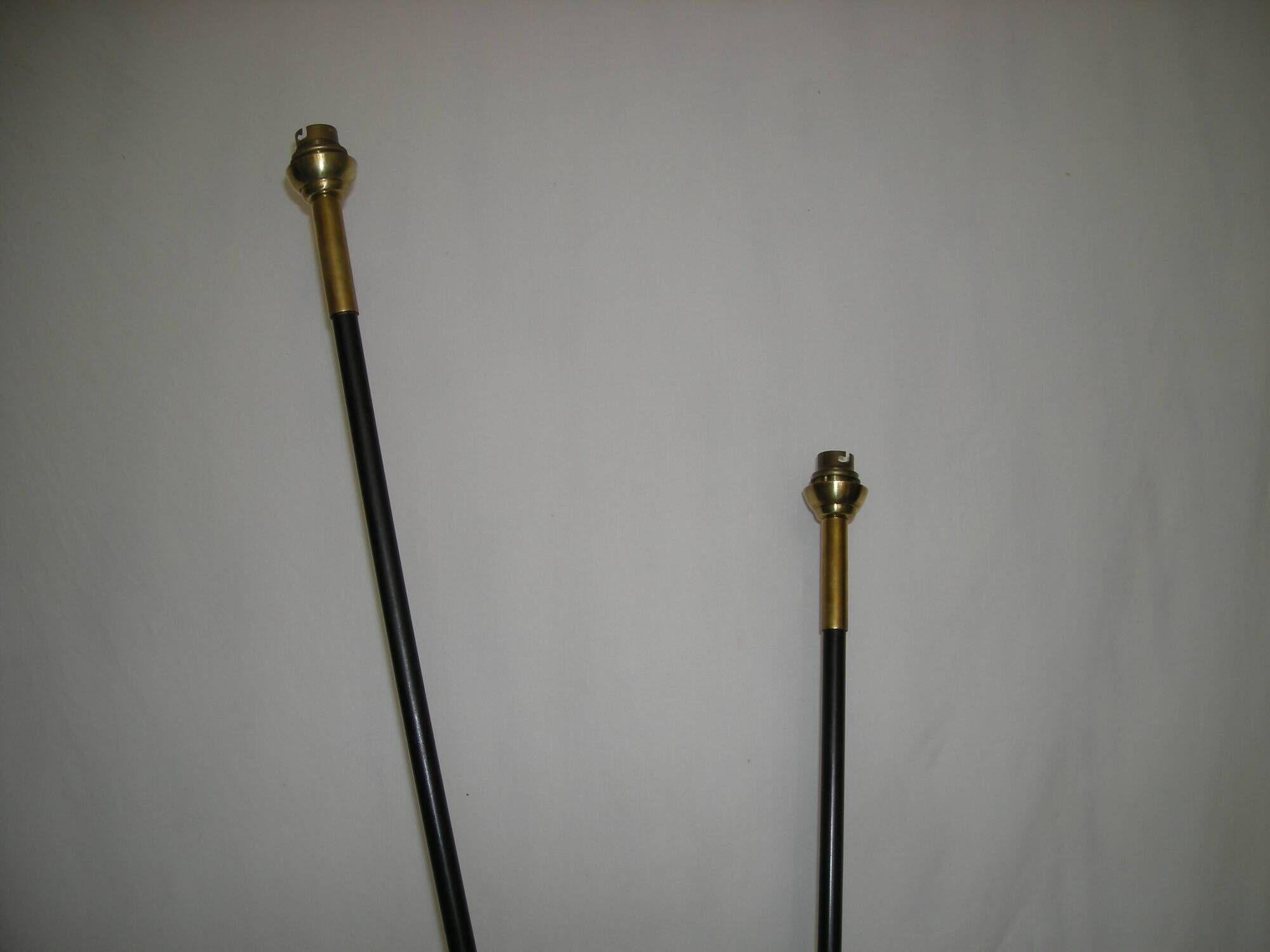 Tripod floor lamp with shelf from the 1950s.