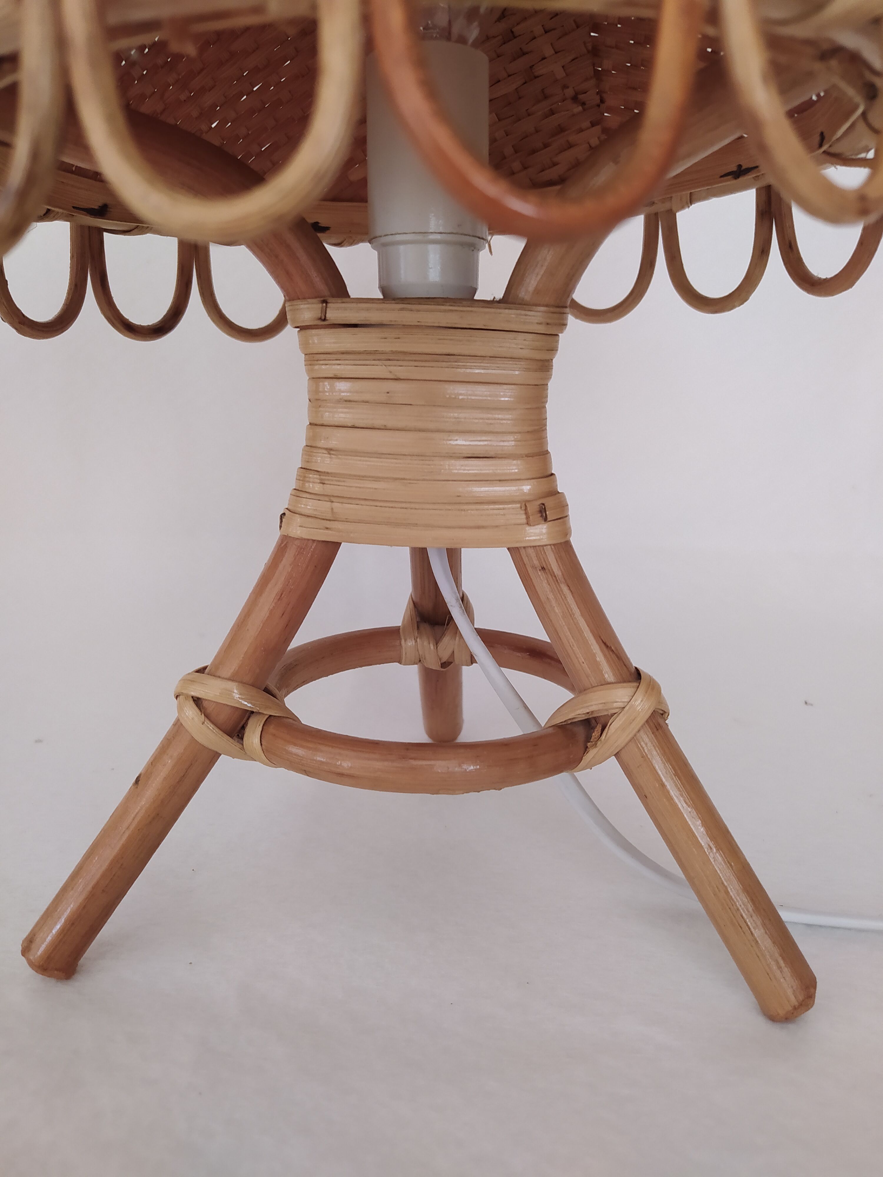 Lampes vintage en bambou