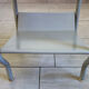 Vintage bedside table in wood and metal 1950