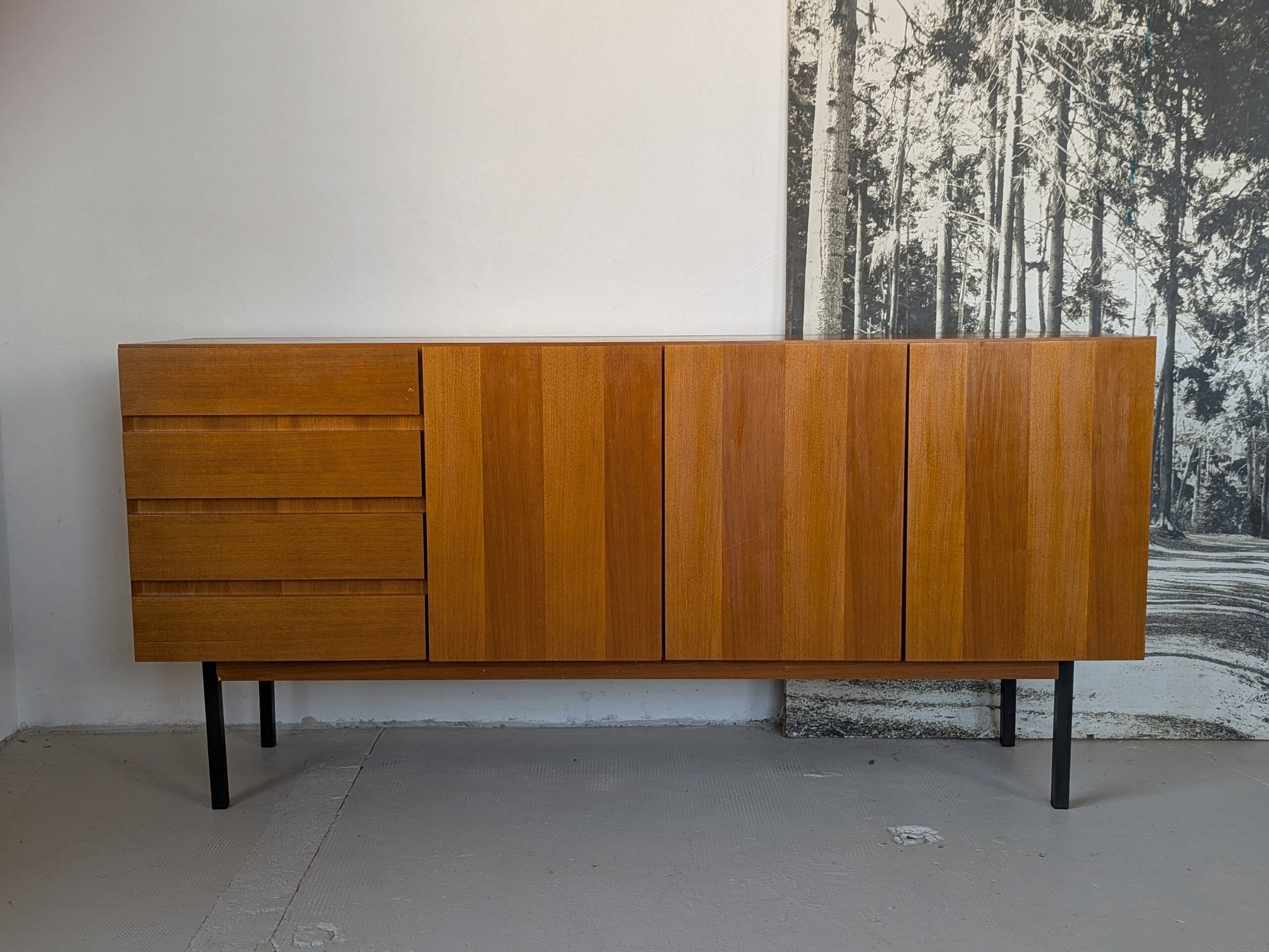Enfilade noyer, style scandinave, années 70