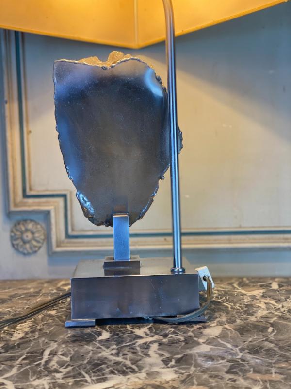 Table lamp, metal and quartz