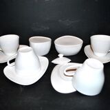 Service à café 4 tasses en porcelaine DESIGN style Colombina ALESSI