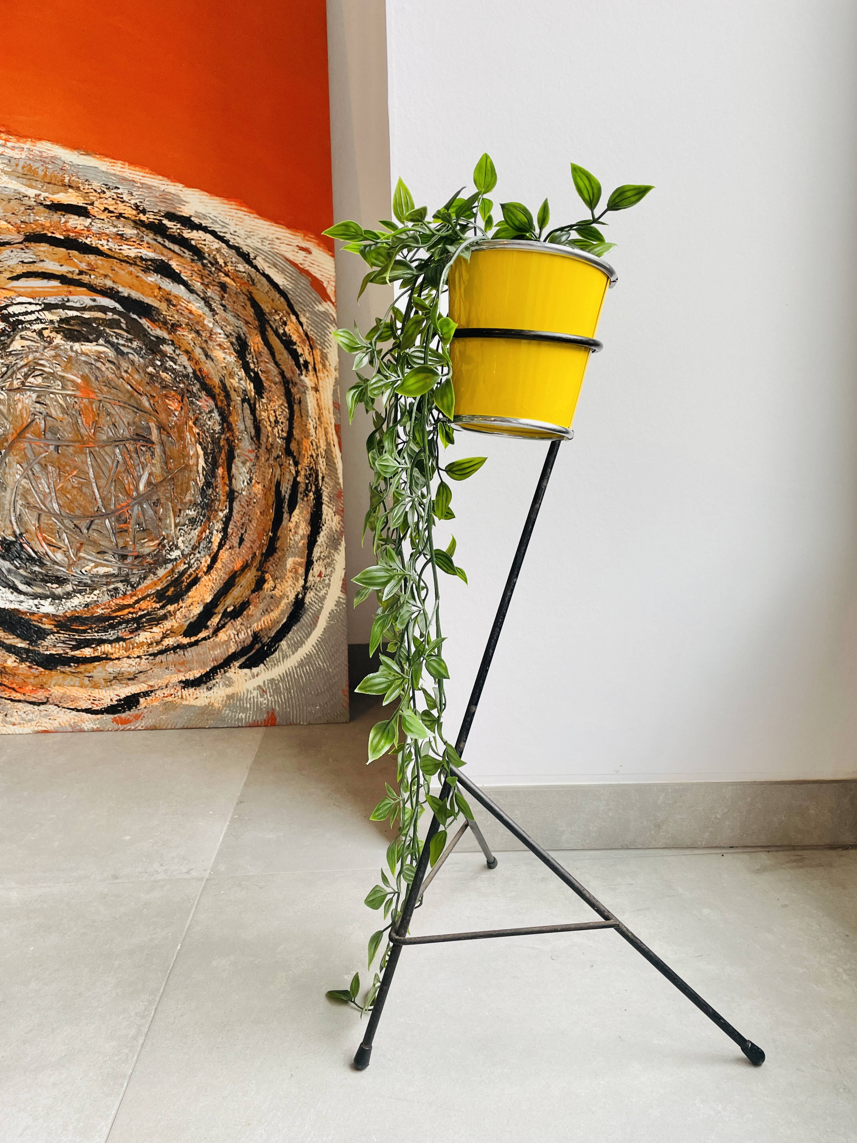 Vintage tripod plant holder