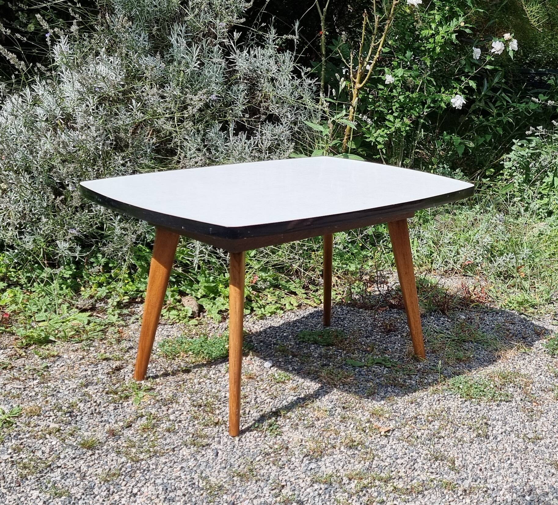 Beech and formica coffee table from the 60s