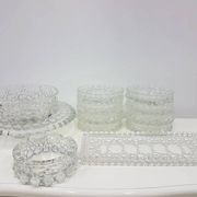 12-piece Bolero Bubble set, clear crystal glass, Walther Glas, Germany, 197