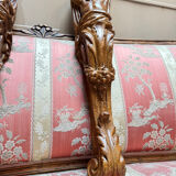 PAIR OF PAINTED PLASTER CONSOLES IN THE LOUIS XVI STYLE