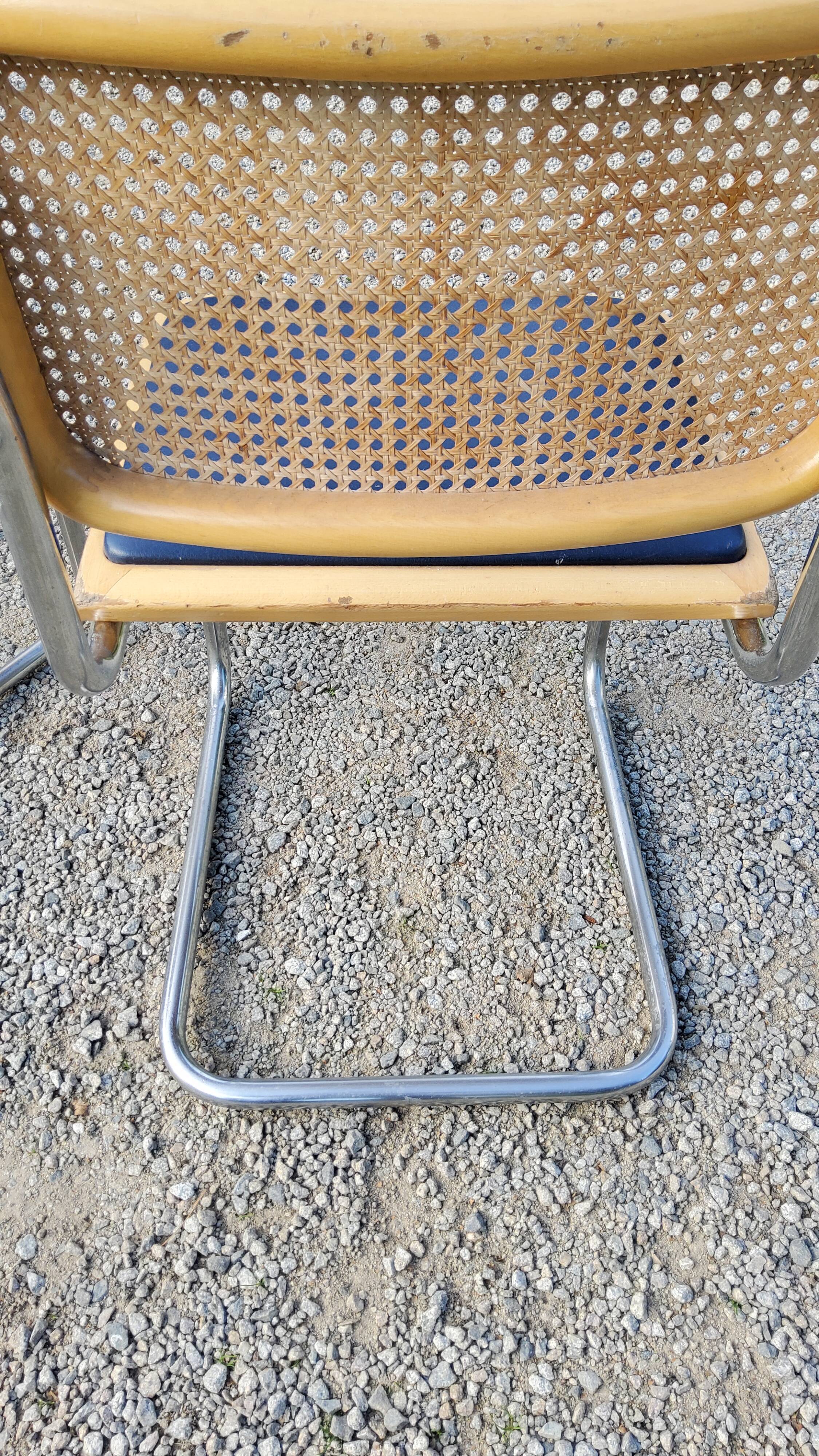 Set of 2 chairs by Marcel Breuer Cesca b32 edition of the 70s