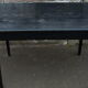 Black lacquered pine desk table