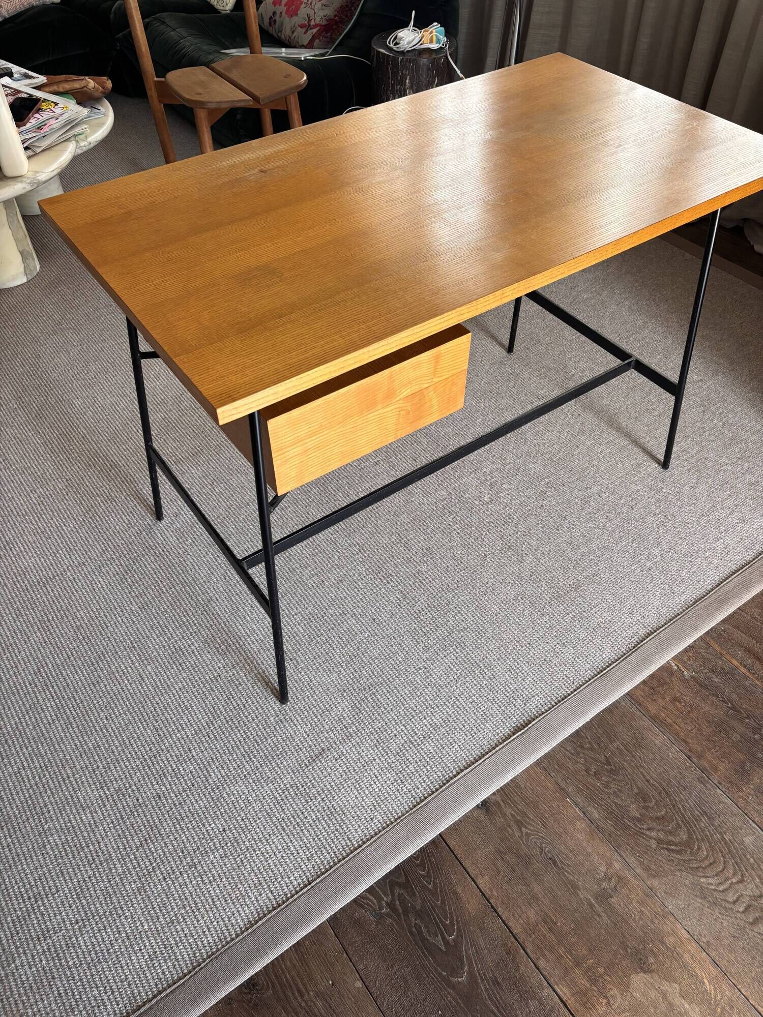 Vintage modernist desk Pierre Paulin model CM178