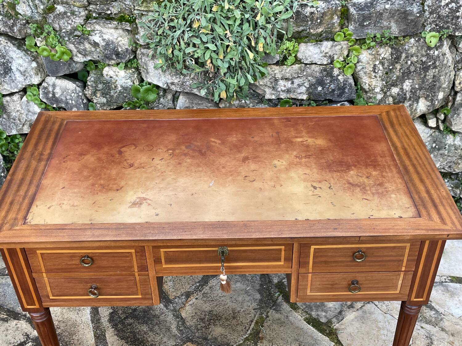 Louis XVI style wooden flat desk
