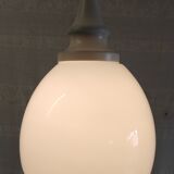 Scandinavian globe opaline suspension style - 1960s/70s
