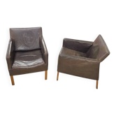 2 x Gerard van den Berg Coppola lounge chair with flexible backrest