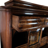 Bureau of polished walnut and mahogany, 1850s
