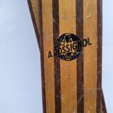 Vintage rossignol hickory olympic 41 skis pair