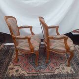 Louis XI style cabriolet armchair