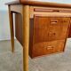 Vintage Danish desk in teak and oak by Børge Mogensen for Søborg Møbelfabrik, 1960s.