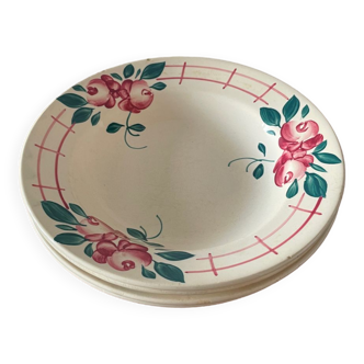 Vintage Sarreguemines soup plates