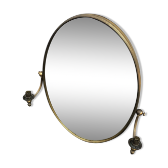 Miroir en laiton doré, 65x49 cm