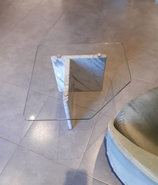 Carrara marble coffee table,