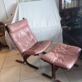 Pair of Scandinavian armchairs and ottoman Ingmar Relling Westnofa 1962