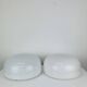 Pair of opaline ball wall lights, vintage half spheres