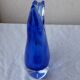 Vase pichet verre bleu Murano Flavio Poli Seguso