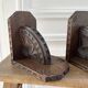 Pair of carved wooden bookends