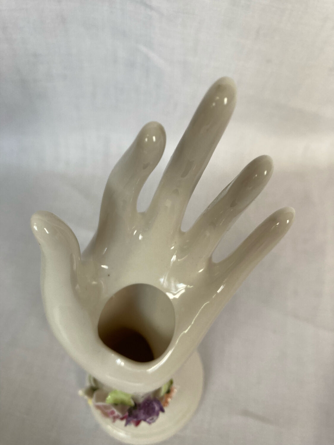 Soliflore vase, vintage hand ring