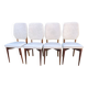 Set of 4 vintage Scandinavian design chairs – 1960s/70s – stained wood
