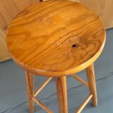 High wooden stool