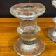 Pair of Festivo crystal candle holders by Timo Sarpaneva 1960