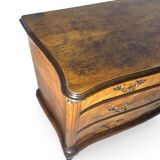 Italian art deco burl walnut chest of drawers, 1940s/50s