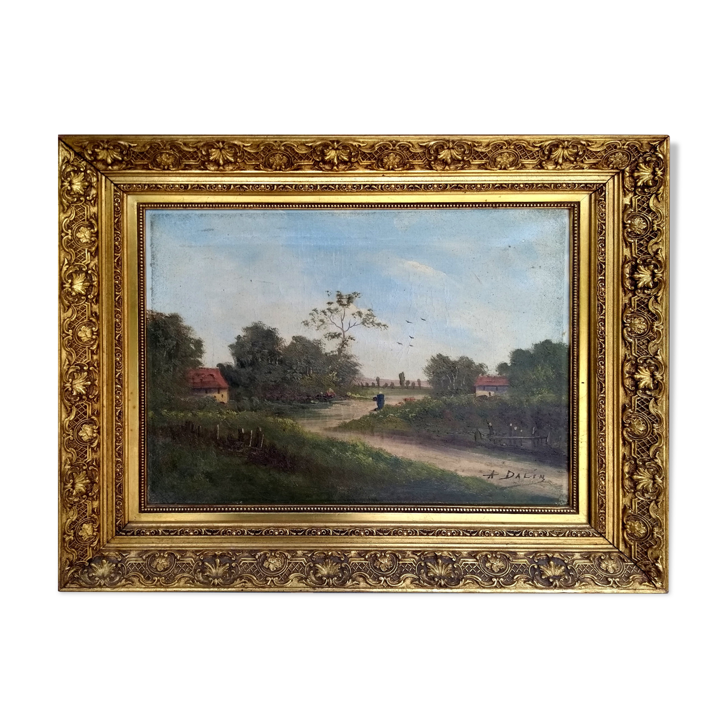 Old landscape painting