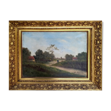 Old landscape painting
