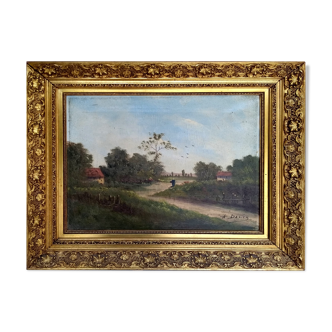 Old landscape painting
