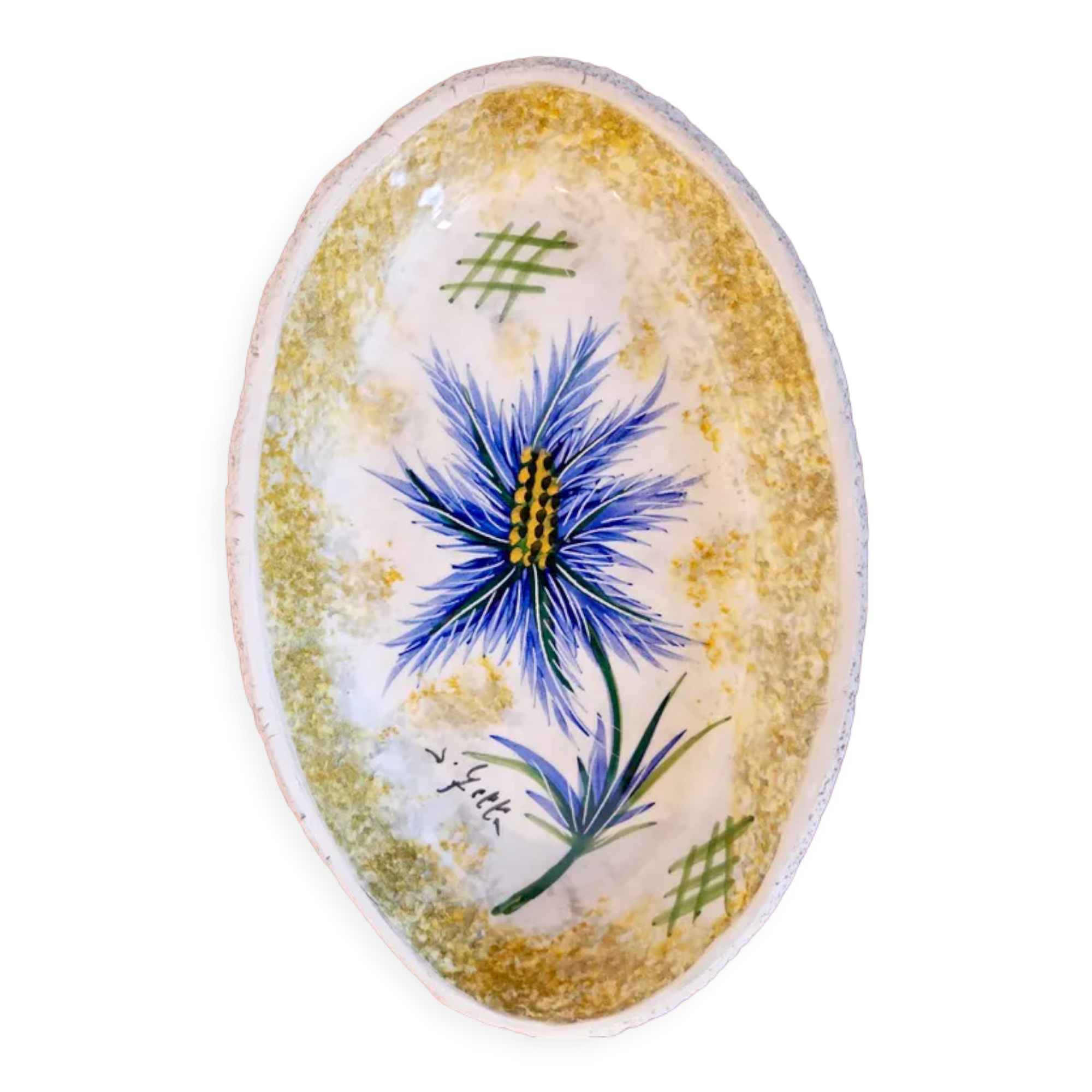 Empty pocket signed j.yell with thistle