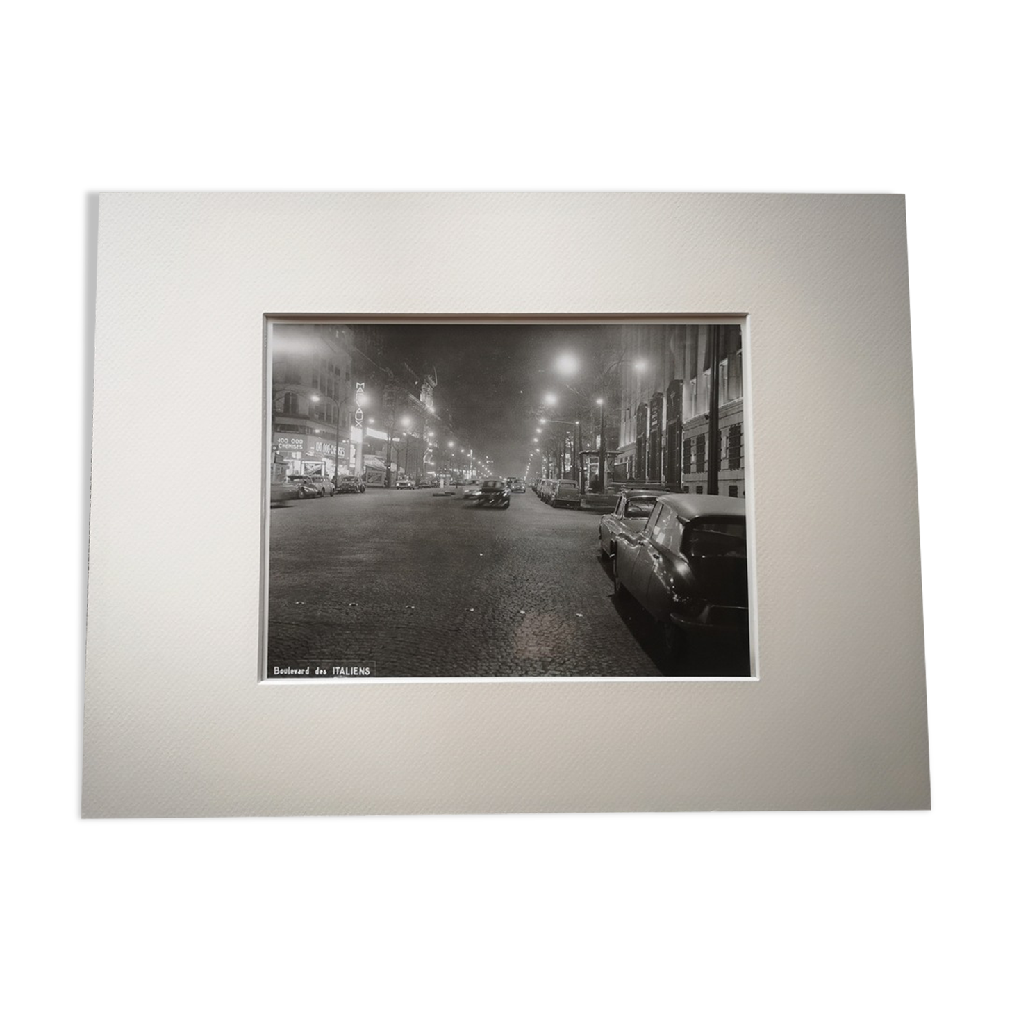 Photograph 18x24cm - Black and white silver print - Boulevard des Italiens- 1950s-1960s