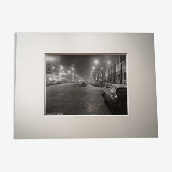 Photographie 18x24cm - Tirage argentique noir et blanc - Boulevard des Italiens- Années 1950-1960