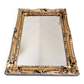 Small old style golden mirror