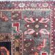 Persian Carpet 235 x 130 cm Hamadan Hand-Knotted Wool c1960