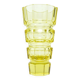 Art Deco vase, yellow crystal, designed by J. Hoffmann, Czechoslovakia, 1930s