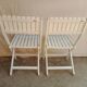 Vintage garden furniture R Gleizes in white painted wood